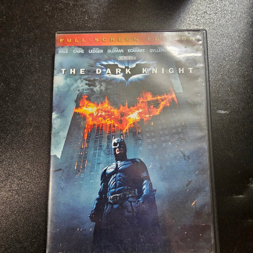The Dark Knight DVD Full Screen Edition 2008 Batman Christian Bale Heath Ledger